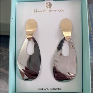 House of Harlow 1960 Two-Tone Teardrop Earrings